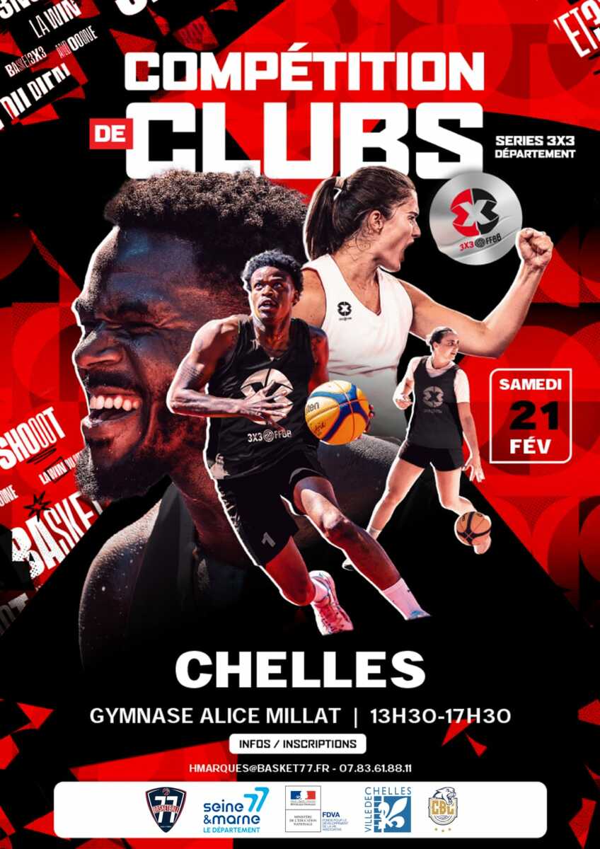Compétitions CLUBS 3X3 le samedi 21 février
