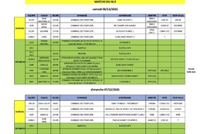Match du week-end 06 et 07 décembre