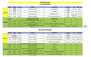 Match du week-end 28 et 29 mars