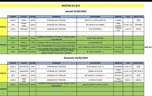 Match du week-end 23 et 24 mai