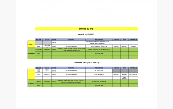 Match du week-end 13 et 14 décembre