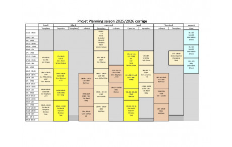 Planning saison 2025-2026