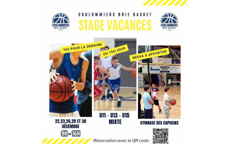 Stage de Noël du 22 au 30 décembre