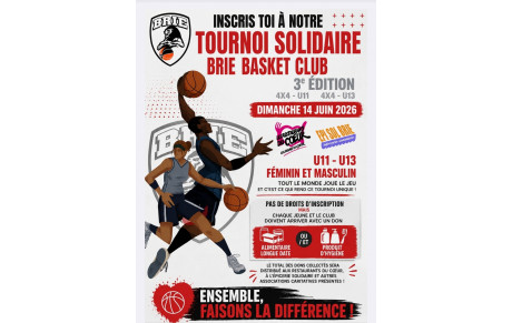 TOURNOI SOLIDAIRE Dimanche 14 Juin